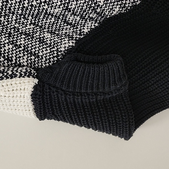 Maje Paris Patchwork Cape/ Cocoon/ Poncho Black/ Off White Size M-L - Picture 8 of 16